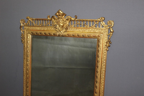 Napoleon III period mirror in 19th century gilded stucco