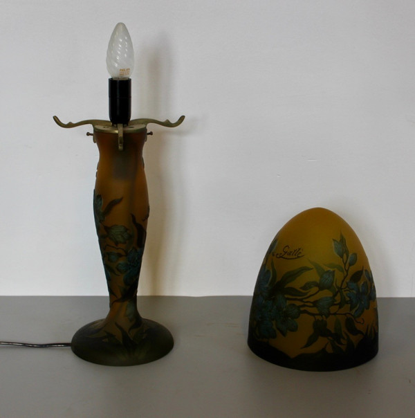 Gallé Tip Mushroom Lamp About 1980