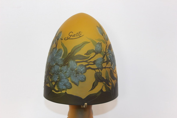 Gallé Tip Mushroom Lamp About 1980