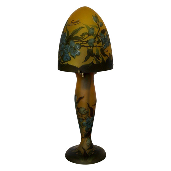 Gallé Tip Mushroom Lamp About 1980