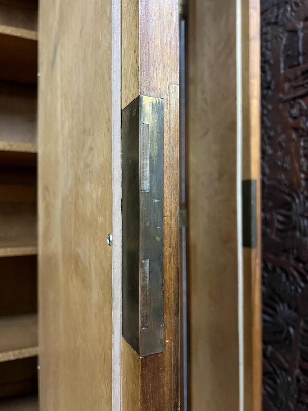 Louis XVI walnut armoire library circa 1850