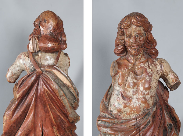 Christ from the 17th century, 88cm, in solid wood, Polychrome