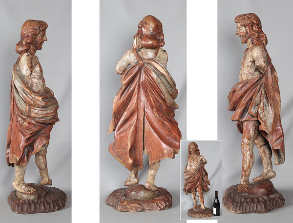 Christ from the 17th century, 88cm, in solid wood, Polychrome
