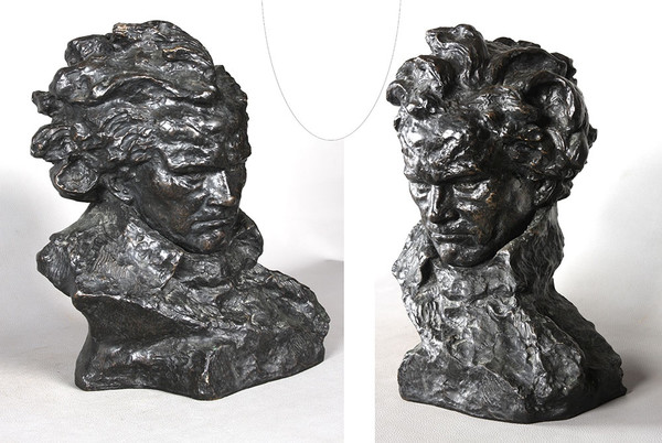Grande bronzo inizi del XX secolo, Beethoven secondo Ugo CIPRIANI 1887/1960