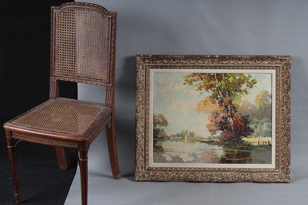 Paesaggio, firmato: A. Loran, 1970 circa, Scuola francese