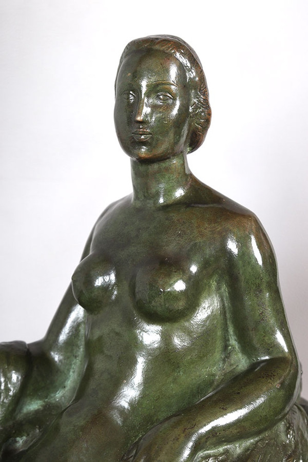 Gilbert PRIVAT 1892/1969, Bronzo 55 cm, Art Déco, fondatore Susse et Frères, Parigi