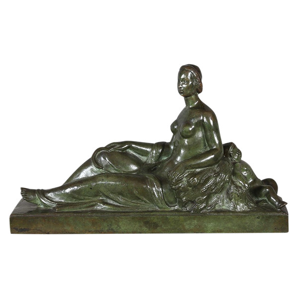 Gilbert PRIVAT 1892/1969, Bronzo 55 cm, Art Déco, fondatore Susse et Frères, Parigi