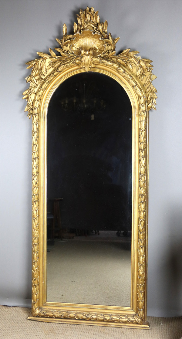 Large 19th century gilded wooden mirror