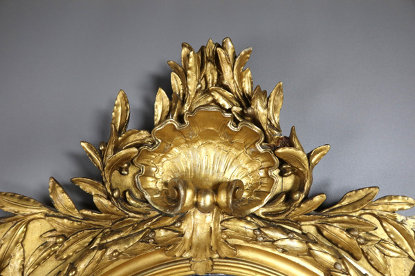 Large 19th century gilded wooden mirror