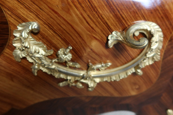 Marquetry chest of drawers stamped "Perreau"