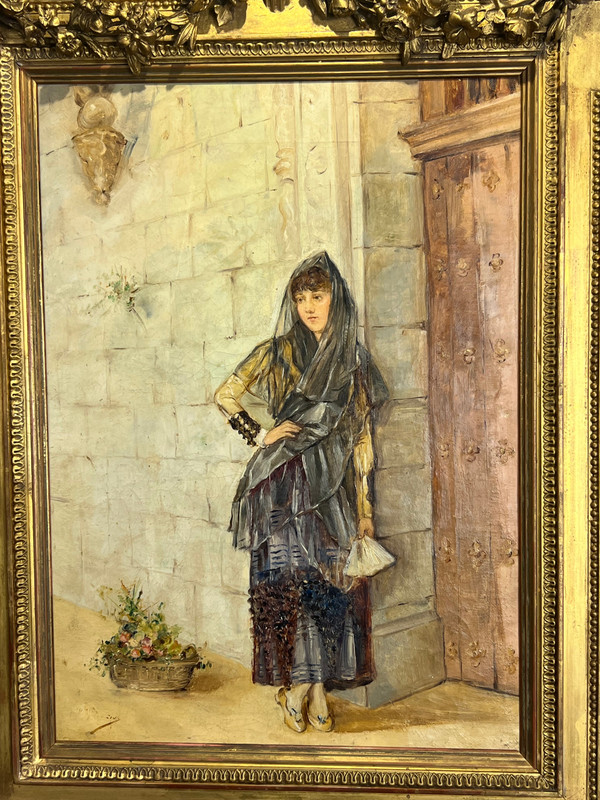 TABLEAU / PEINTURE XIXe DE "LUIS JIMENEZ ARANDA 1845 / 1928 " AVEC SUPERBE CADRE