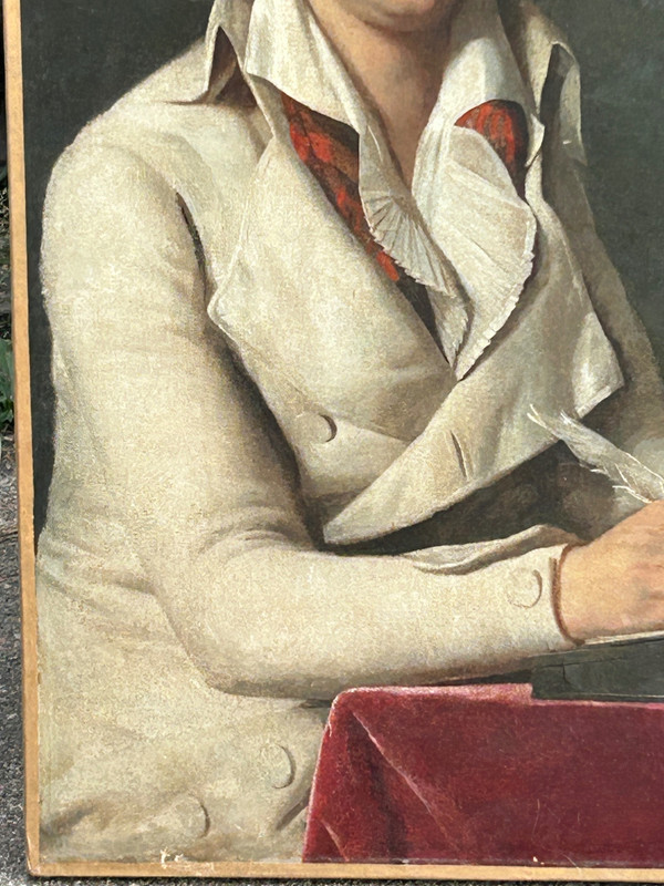 Ritratto - Coppia Di Ritratti Di Coppia E Bambino Del Periodo Direttorio O Impero H 92 Cm
