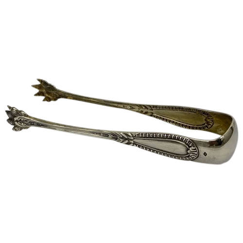 Solid silver sugar tongs