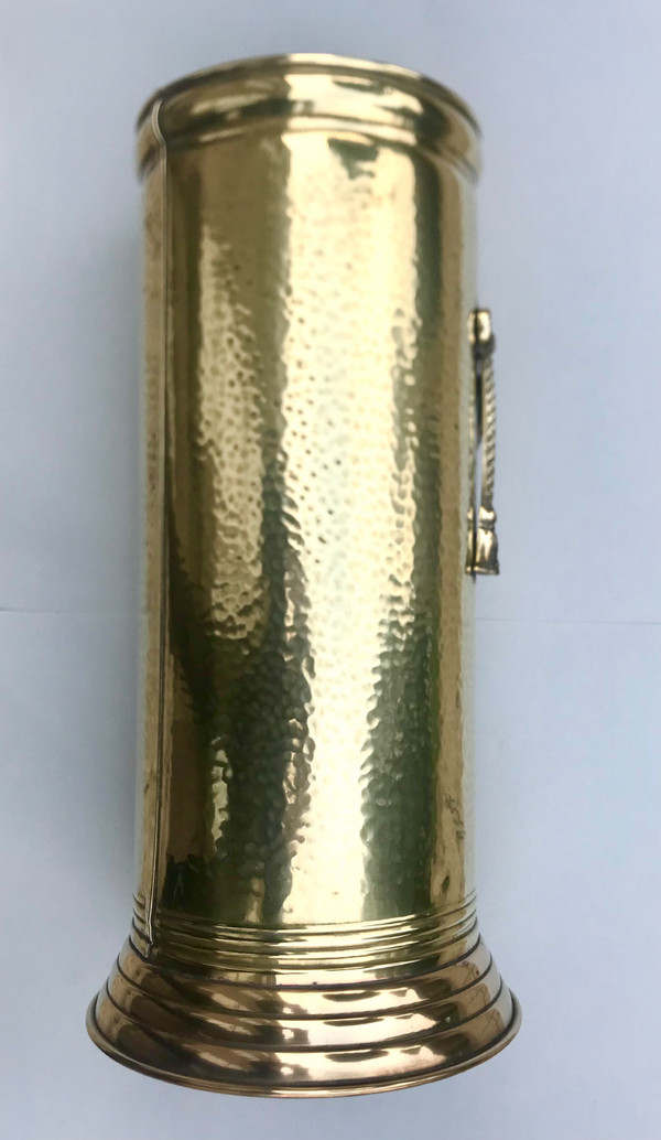 Hammered brass umbrella/cane holder