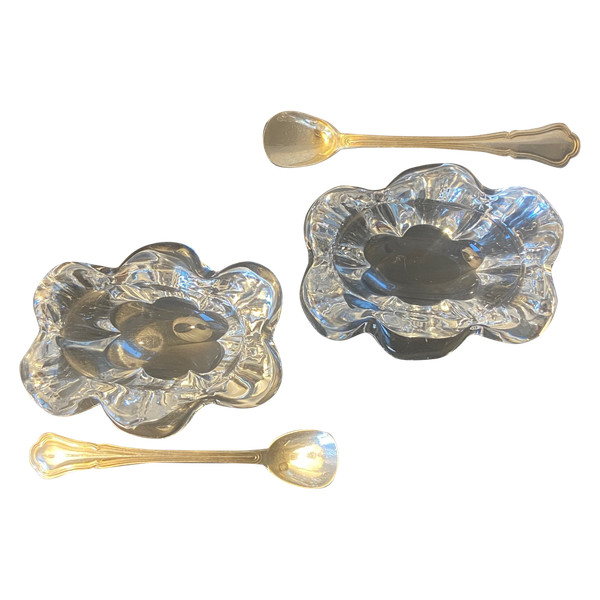 Pair of DAUM salt cellars