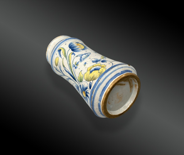 Vaso da farmacia o Albarello Muel, provincia di Saragozza, Aragona, Spagna Fine del XVII secolo