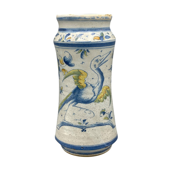 Vaso da farmacia o Albarello Muel, provincia di Saragozza, Aragona, Spagna Fine del XVII secolo