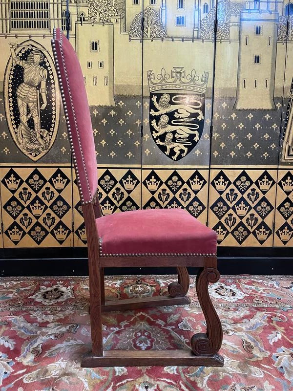 Set of 6 Renaissance - Louis XIII chairs in oak