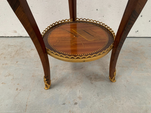 Table a encas de style Transition en marqueterie XX siècle