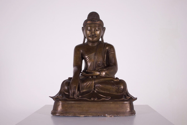 Burmese bronze Buddha, Mandalay period.