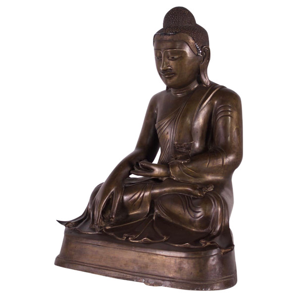 Burmese bronze Buddha, Mandalay period.