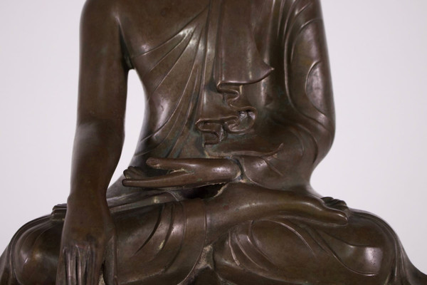 Burmese bronze Buddha, Mandalay period.