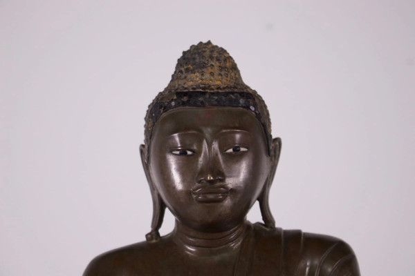 Burmese bronze Buddha, Mandalay period.