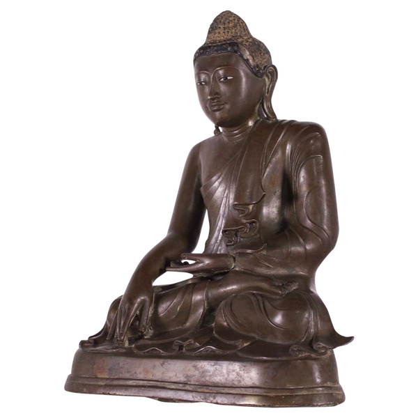 Burmese bronze Buddha, Mandalay period.