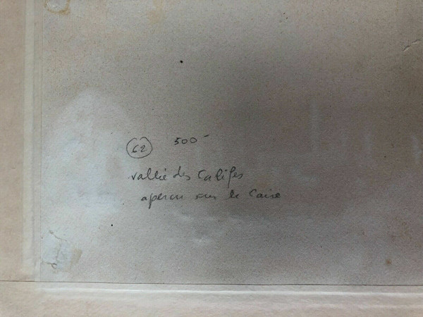 Paesaggio esotico ad acquerello La panoramica della Valle dei Califfi del Cairo