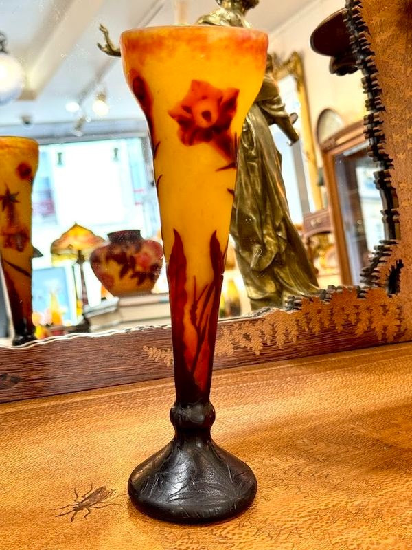 Daum Nancy Vase "Fleurs de tabac"