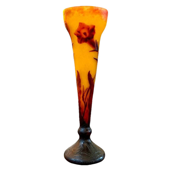 Daum Nancy Vase "Fleurs de tabac"