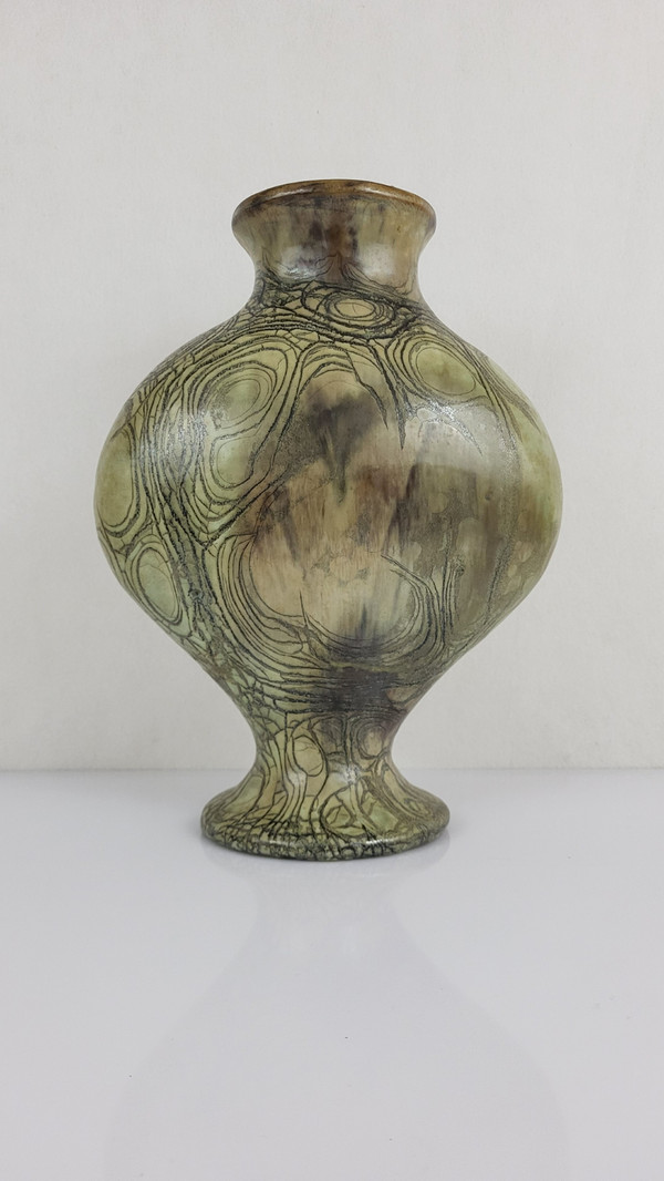 Vase en Grès par Anne Marie Sybesma De Bay Alias Miep