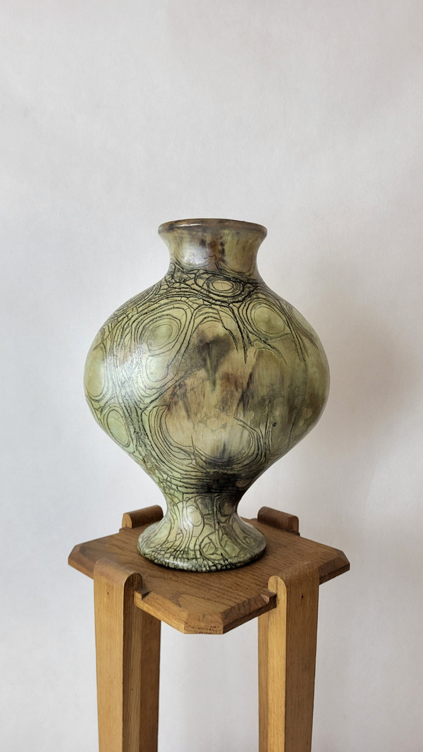Vase en Grès par Anne Marie Sybesma De Bay Alias Miep