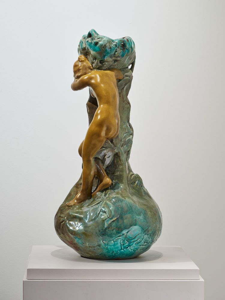 Ernest Bussière, Vase à la Nymphe, Art Nouveau