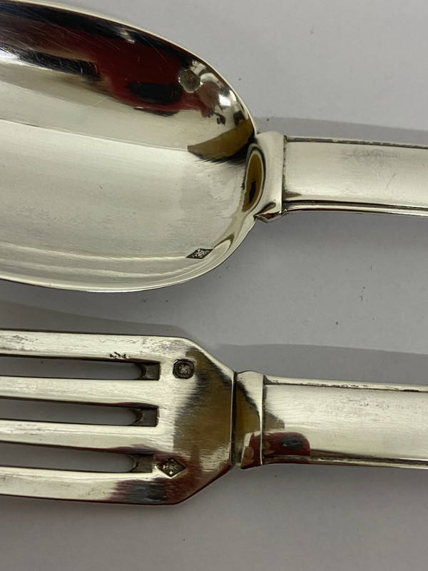 Solid silver christening cutlery