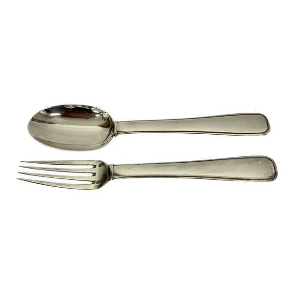 Solid silver christening cutlery