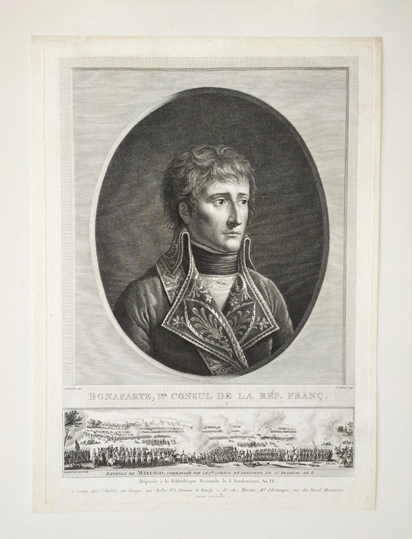 Bonaparte Napoleon Gravur aus dem 19. Jahrhundert aus der Kaiserzeit