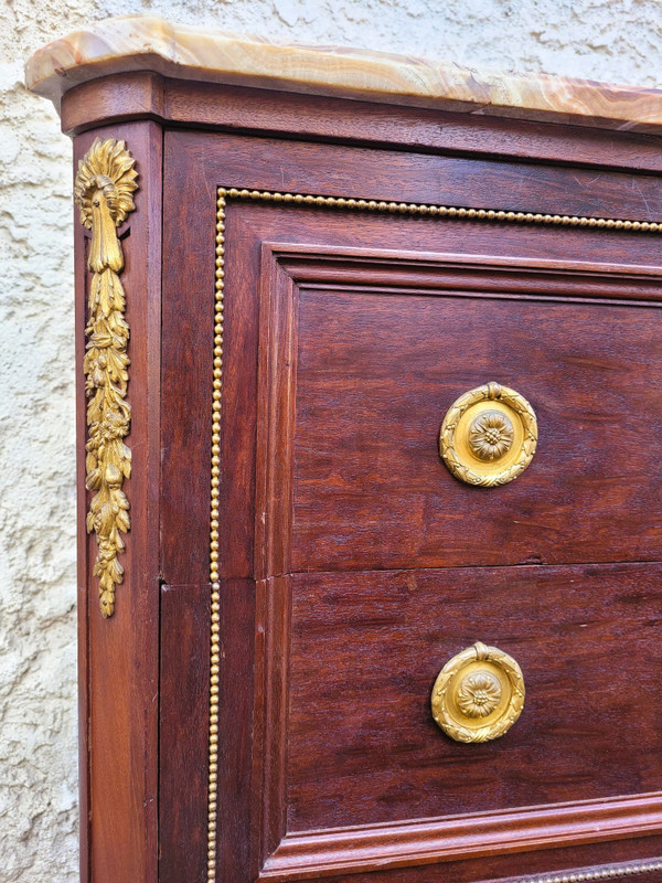 Krieger, Commode En Acajou Estampillée, XIXème Siècle