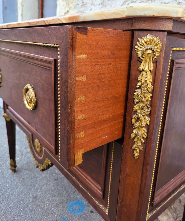 Krieger, Commode En Acajou Estampillée, XIXème Siècle