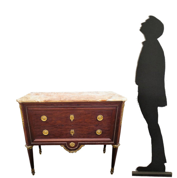 Krieger, Commode En Acajou Estampillée, XIXème Siècle
