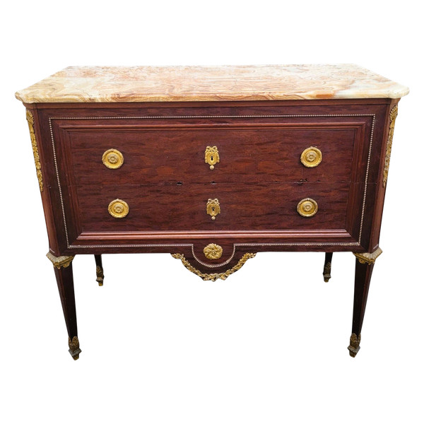Krieger, Commode En Acajou Estampillée, XIXème Siècle