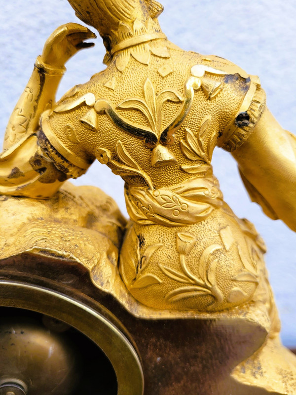 Chinese Gilt Bronze Clock with Bird, 19th Century