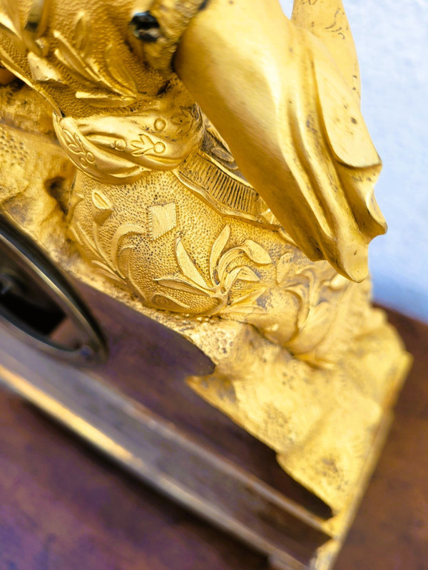 Chinese Gilt Bronze Clock with Bird, 19th Century