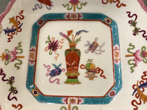 Plat à gâteaux en porcelaine de Minton d'époque 19 ème 