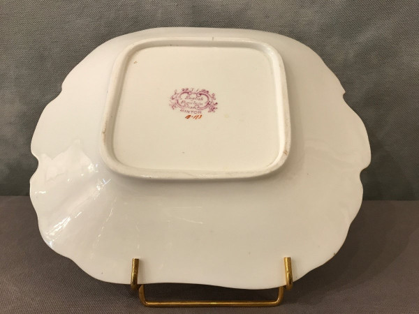 Plat à gâteaux en porcelaine de Minton d'époque 19 ème 