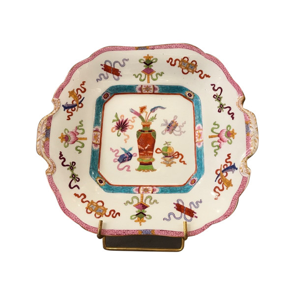 Plat à gâteaux en porcelaine de Minton d'époque 19 ème 