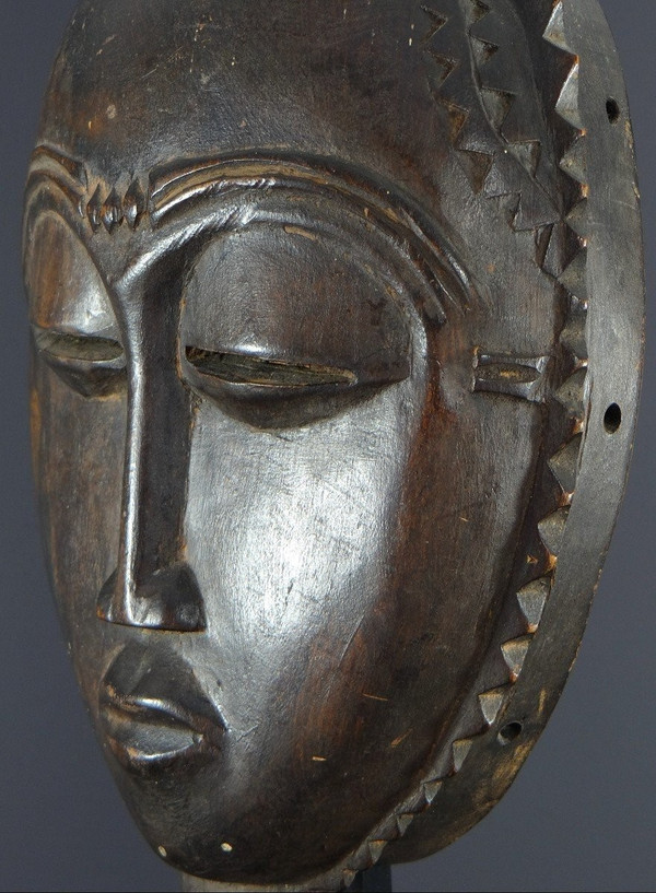 Côte d'Ivoire, Peuple Yaouré, Vers 1950, Masque De Danse Anthropomorphe Société "dyé" .