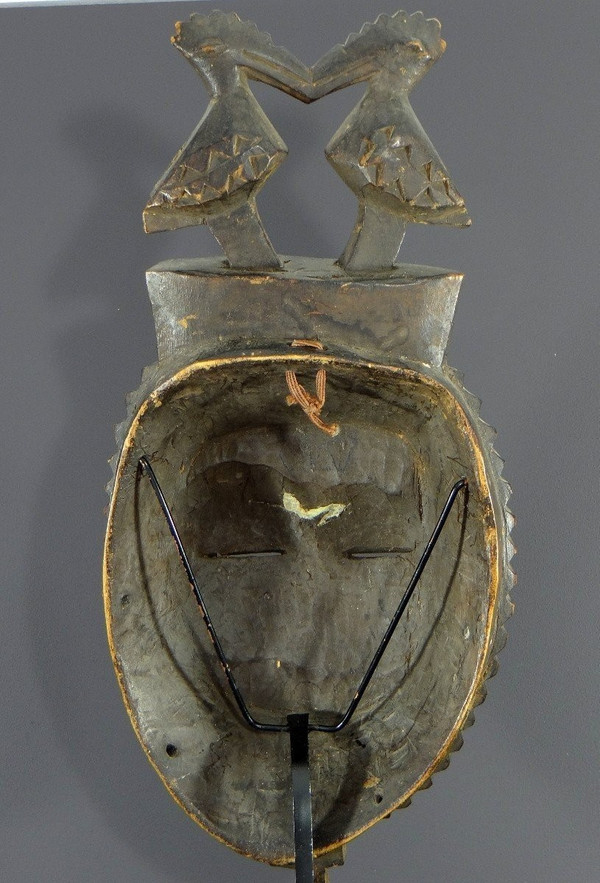 Côte d'Ivoire, Peuple Yaouré, Vers 1950, Masque De Danse Anthropomorphe Société "dyé" .