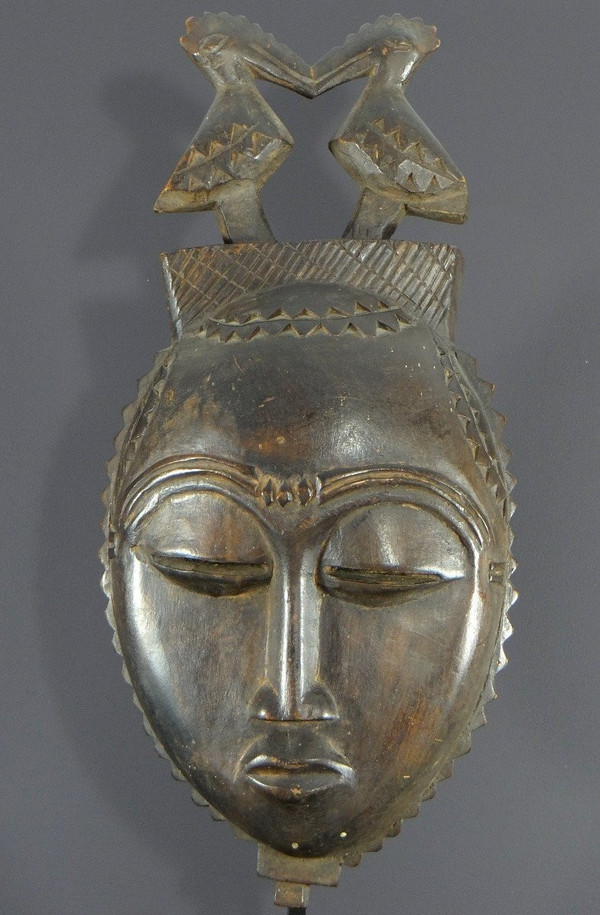 Côte d'Ivoire, Peuple Yaouré, Vers 1950, Masque De Danse Anthropomorphe Société "dyé" .