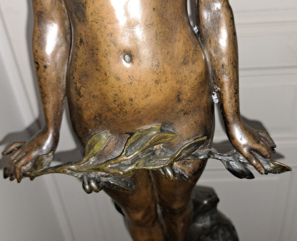 Sculpture signed A. Bacherini Female nude in Bronze